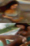 Black middle naked woman